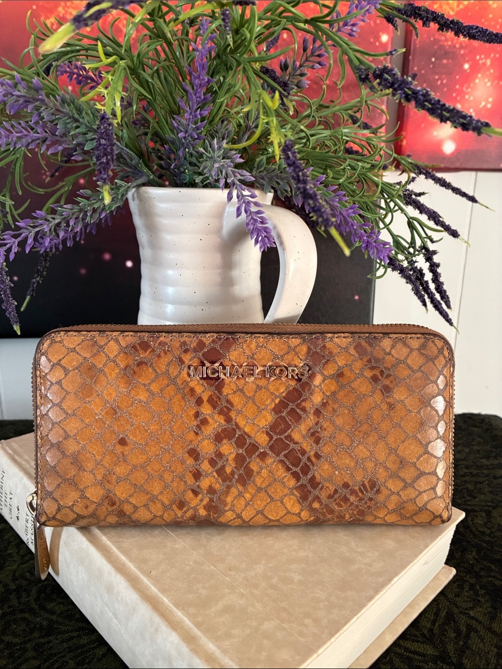 Michael Kors Snake-Embossed Wallet